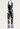 Clio Peppiatt x Annie's Ibiza Celestial jumpsuit in deep purples, blacks, and stars, all atop a pale lilac cloud with embellished with hand-beaded silver and gold Zodiac imagery - front view