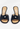 Chanel Camellia heels in black leather with crocheted raffia and CC pearl button - front view