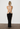 Grace Ling square lower back plate skirt in black with with low side hips and adjustable tie-back straps - back view
