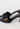 Gucci vintage denim mules in black canvas and leather with gold tone hardware - side profile