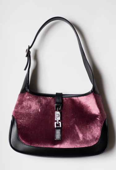 Gucci x Tom FordJackie bag in pink velvet, 1999 - front view