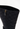 Gucci Tom Ford knee boots in black GG monogram canvas with with leather harness straps, anchored by gold-tone horse bit hardware and fine chain - hardware close-up