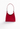 Gucci vintage mini bag in red satin with leather strap with silver-tone hardware - front view