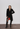Gucci x Tom Ford coat in black wool and red lining silk, 1997 - worn/try-on view