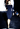 Gucci x Tom Ford navy knit dress with leather strap, S_S 1998 - worn/try-on view