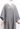 Issey Miyake vintage kaftan dress in silver metallic silver polyester fabric - angled view