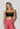 La Perla feather bra top in black cotton blend - worn/try-on view