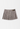 Miu Miu pleated skirt in gingham pattern with two gold-tone buckled leather tabs at the waist - front view