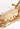 Prada mini pochette bag in warm champaigne hue sequin with golden mustard patent leather top handles, 2000 - hardware close-up