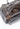 Prada vintage Vitello tote bag in brown distressed Leather studded with crystals - material/texture close-up