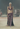 Area skirt in trompe l’oeil fox motif sequins in tonal shades of fuchsia, burgundy and jet black - worn/try-on view
