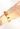 Celine Phoebe Philo Era 3D cube bracelet in gold - worn/try-on view
