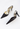 Chanel sock heels in beige and chocolate brown leather, 2000 - side view