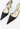 Chanel sock heels in beige and chocolate brown leather, 2000 - front view