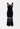 Chanel gown in black crepe with blush-pink beaded draping, 2003 - front view