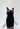 Chanel gown in black crepe with blush-pink beaded draping, 2003 - side view