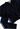 Chloe cardigan in black plush wool and cashmere blend in deep classic navy with antique-finish dome buttons, 2024 - angled view