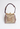 Dolce & Gabbana handbag in gold embroidered mosaic lion with polished gold-tone metal frame and kiss-lock clasp and a burgundy top handle - front view
