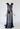 Dolce & Gabbana maxi layered gown in black chiffon and satin - pattern/print detail