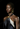Ferragamo halter neckline dress in black silk with a sculptural gold-tone sphere - top view