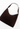 Gucci hand bag in brown suede with silver-tone metal top handle - angled view