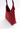 Gucci vintage mini bag in red satin with leather strap with silver-tone hardware - side view