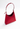 Gucci vintage mini bag in red satin with leather strap with silver-tone hardware - angled view