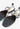 Gucci Vintage slingback mules in silver leather and black leather soles - back view