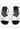 Gucci Vintage slingback mules in silver leather and black leather soles - front view