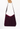 Gucci x Tom Ford bag in deep plum velvet with tonal monogram embroidery and leather strap and silver-tone hardware, 1997 - worn/try-on view