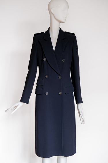 Gucci x Tom Ford F/W 1996 Runway Kate Moss Navy Coat