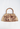 Gucci x Tom Ford handbag in beige leather and brown floral tattoo print with bamboo top handles, 2003 - front view