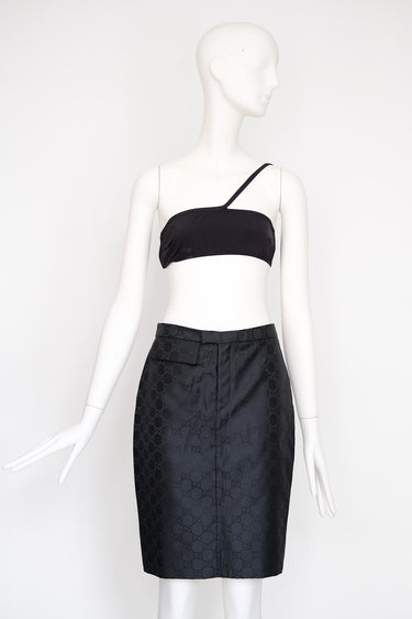 Gucci x Tom Ford 1998 GG Monogram Midi Skirt