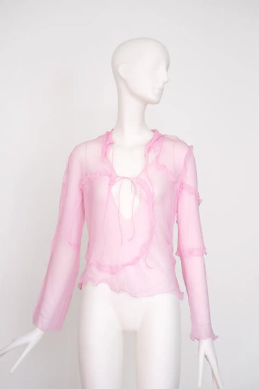 Fendi x Karl Lagerfeld Era S/S 2000 Runway Pink Top
