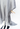 Issey Miyake vintage kaftan dress in silver metallic silver polyester fabric - bottom view