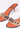 Louis Vuitton Vintage buckle mules in orange with buckle strap rendered in the Maison’s signature monogram canvas - hardware close-up 
