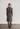 Max Mara Vintage blazer coat in grey with self-tie belt - back view