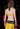 Miu Miu cropped bandana top in mustard-hued leather, 2024 - back view