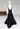Oscar de la Renta ruffle gown in rich black taffeta - back view