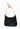 Prada oversized handle bag in black leather with silver-tone metal handle - worn/try-on view