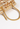 Prada mini pochette bag in warm champaigne hue sequin with golden mustard patent leather top handles, 2000 - strap/handle detail