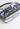 Prada small hand bag in gunmetal, lilac and seafoam tones sequins with patent leather handle - bottom view