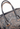 Prada vintage Vitello tote bag in brown distressed Leather studded with crystals - logo/branding detail