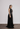 Ralph Lauren purple label pleated gown in black leather, 2013 - side view