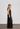 Roberto Cavalli maxi gown in black silk embellished with black sequins, 2007 - side profile
