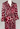 Roberto Cavalli vintage "Sex and The City" dress in giraffe-inspired print in deep burgundy and ivory tones silk - top view
