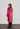 Chanel sport vintage puffer coat in berry-toned silk - side profile