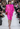 Valentino knee shorts in neon pink  wool-blend crepe - worn/try-on view