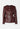 Versace hourglass jacket in burgundy leather, 2024 - front view