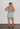 Versace x Dua Lipa mini halter dress in fresh pastel blue crepe - back view